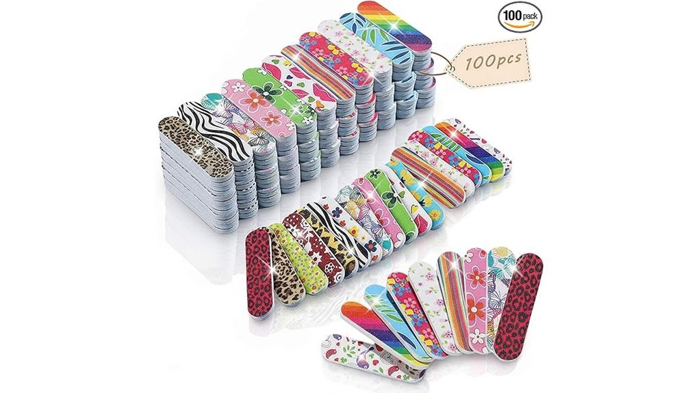 180 grit double sided nail files 100 pack