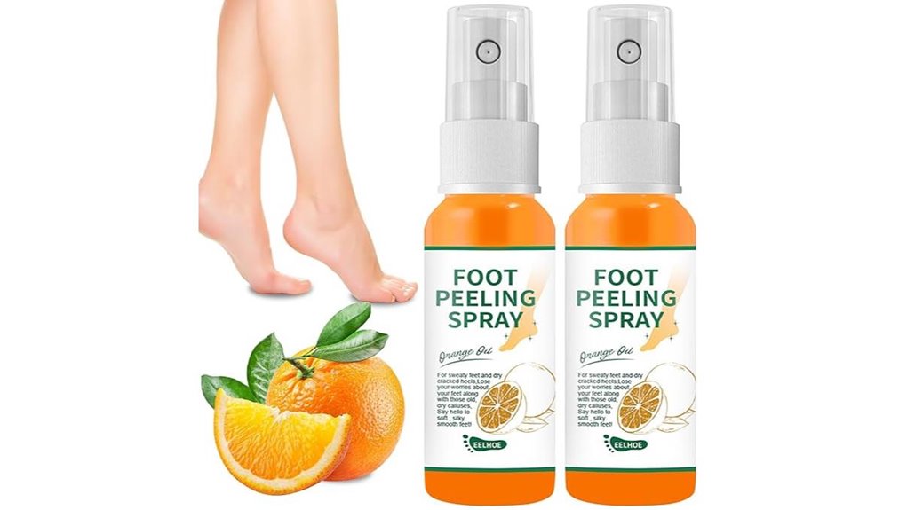 2 piece foot peeling spray