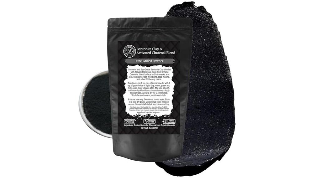 bentonite clay and charcoal powder