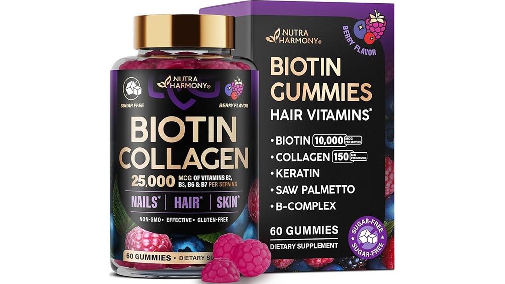 biotin collagen hair gummies