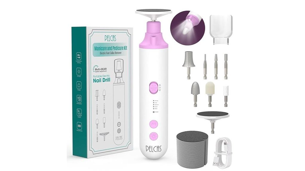 cordless toenail grinder with led