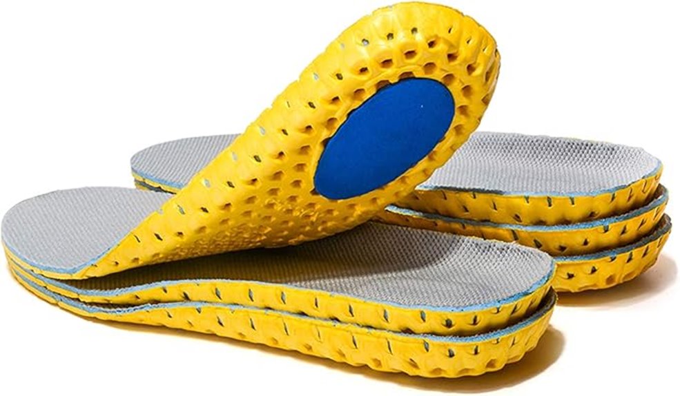 elastic shock absorbing insoles 3 pairs