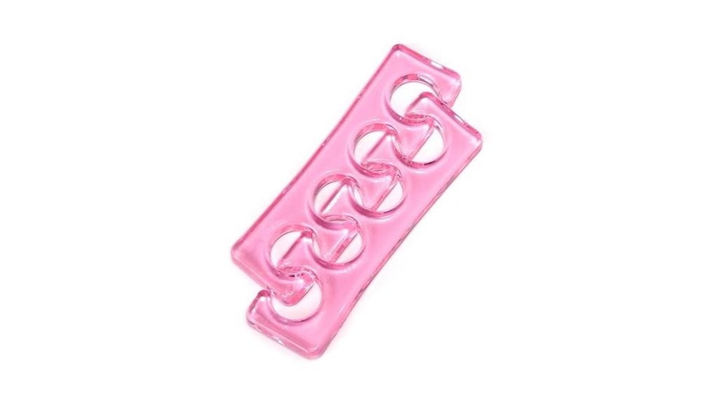 flexible silicone toe separators pink