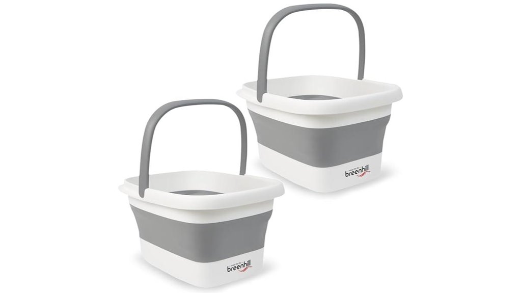 foldable foot bath basin pair