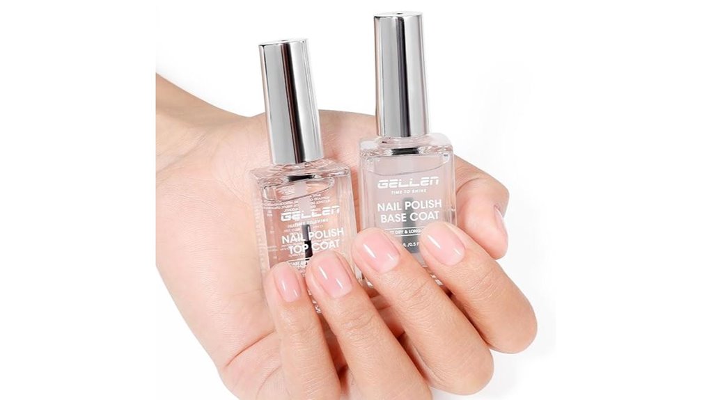 gellen clear nail polish base top coat
