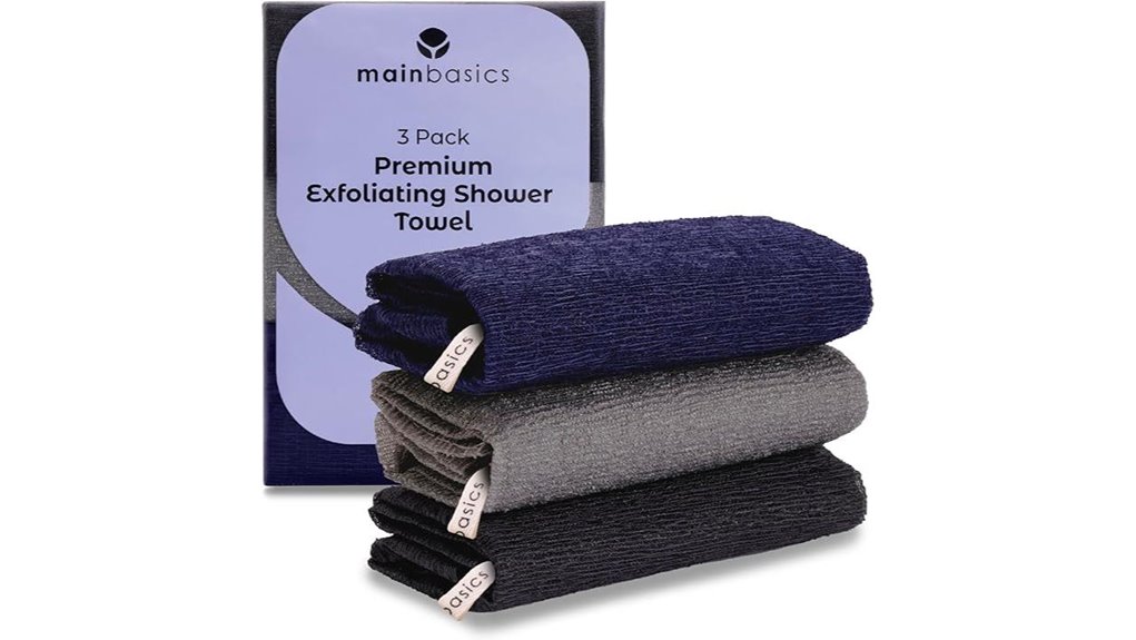 mainbasics exfoliating towel set