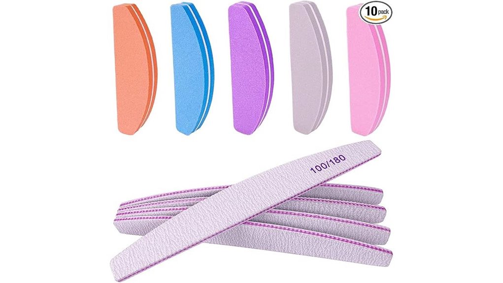 nail file buffer set 10 pieces 100 180 grit