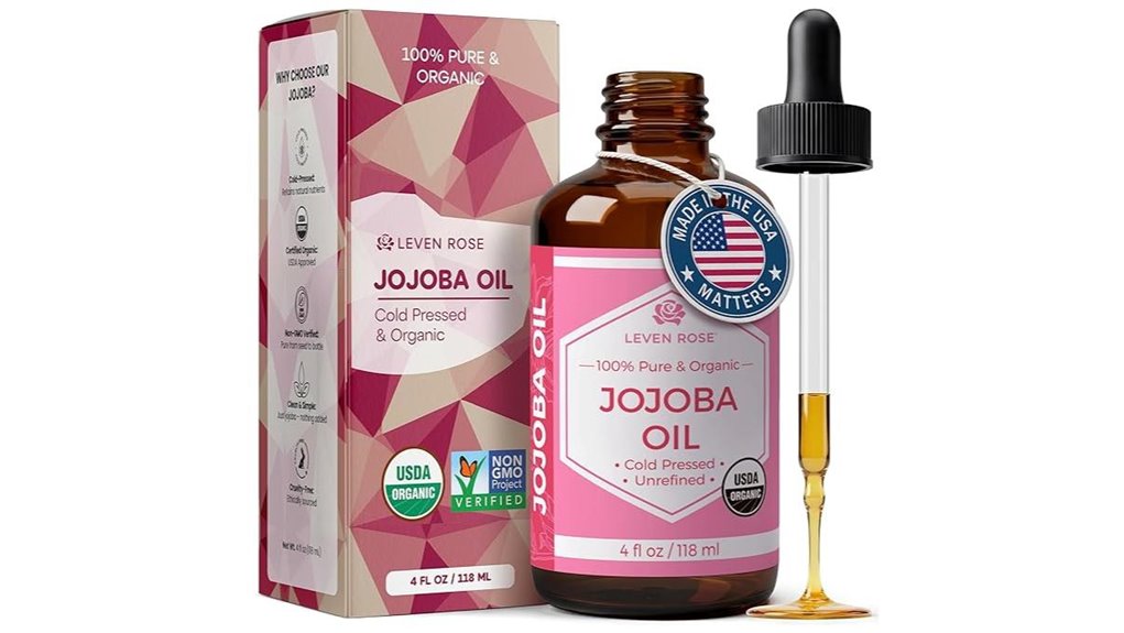 organic jojoba carrier oil leven rose