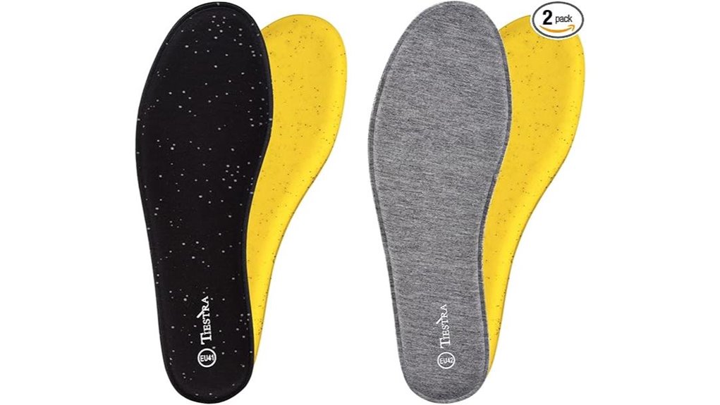 pair of memory foam insoles