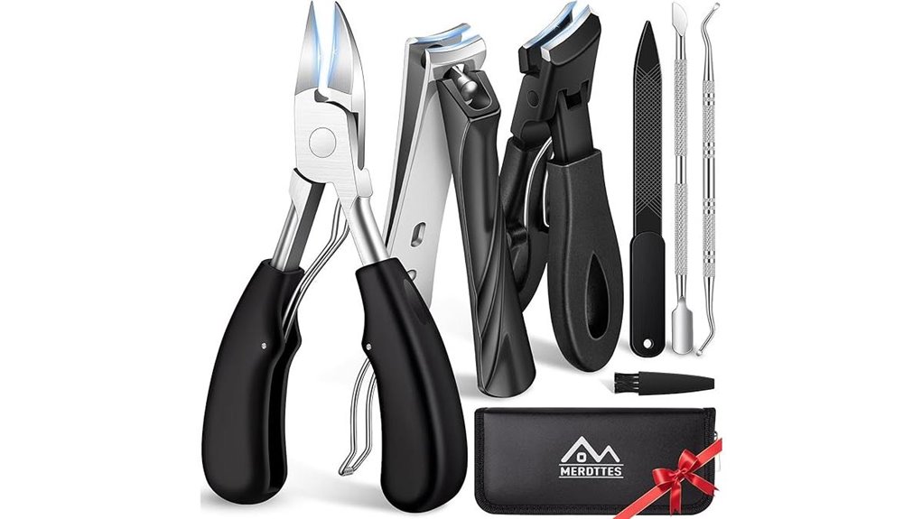 senior toenail clipper set with long handle