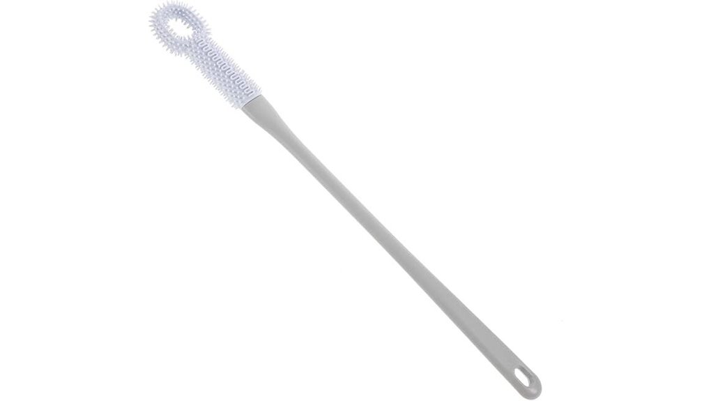 soft silicone long handled brush foot