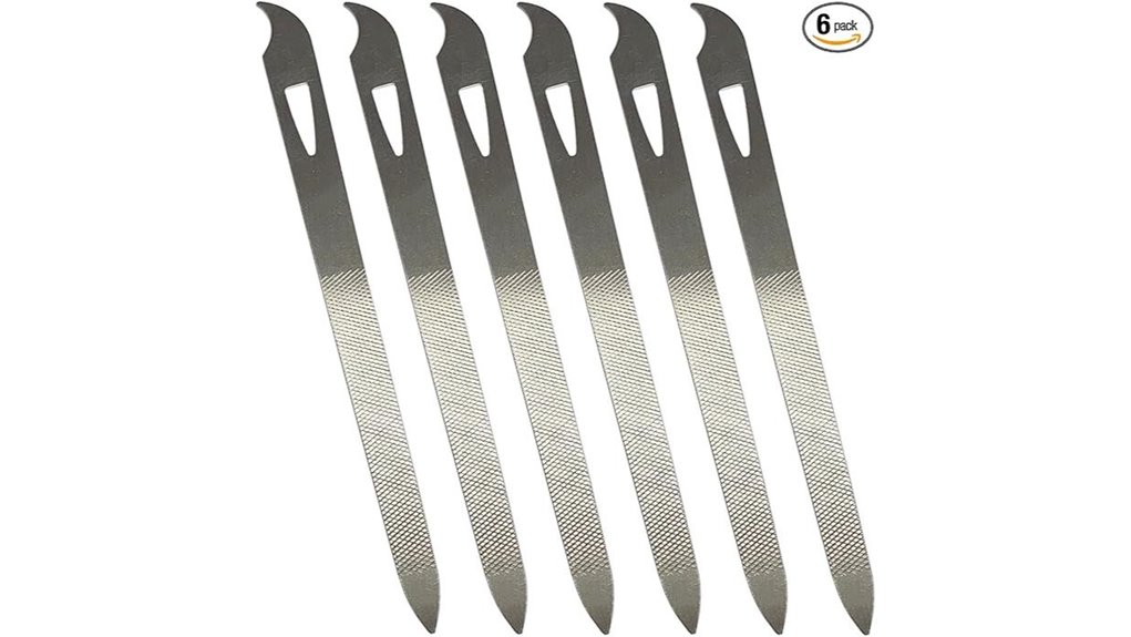 stainless steel nail files 6 pack