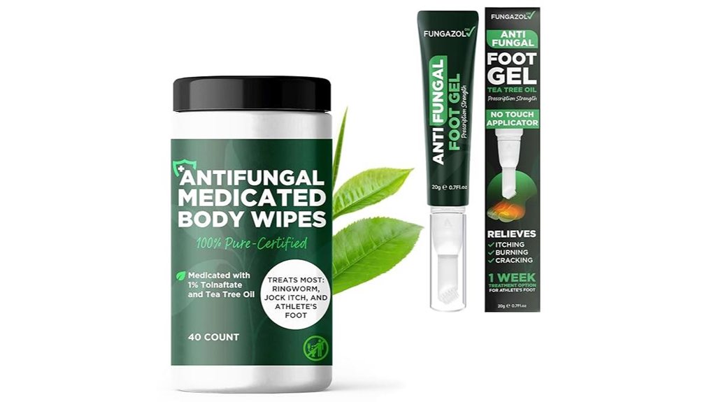 tea tree oil foot gel and wipes