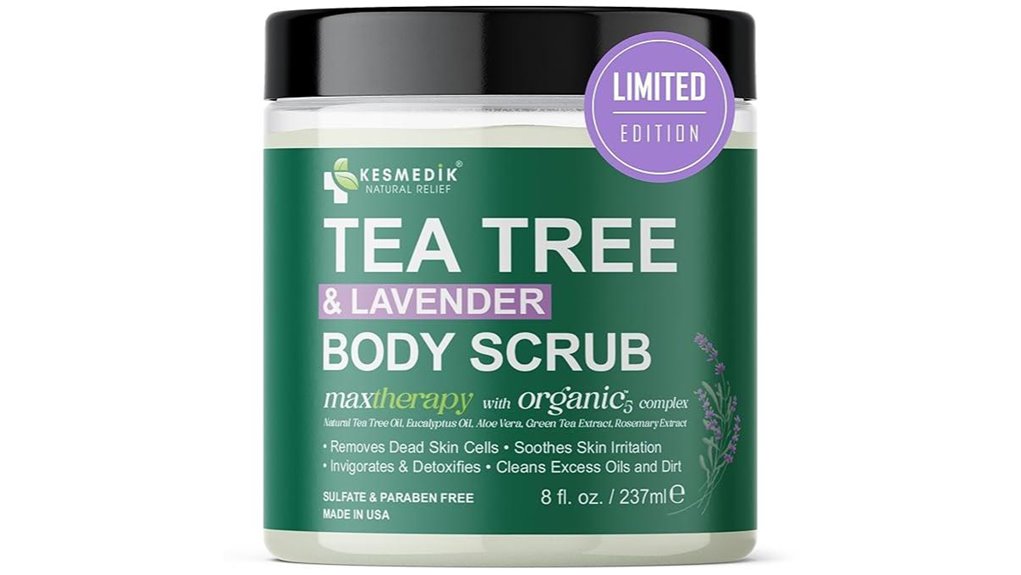 tea tree oil scrub with salt